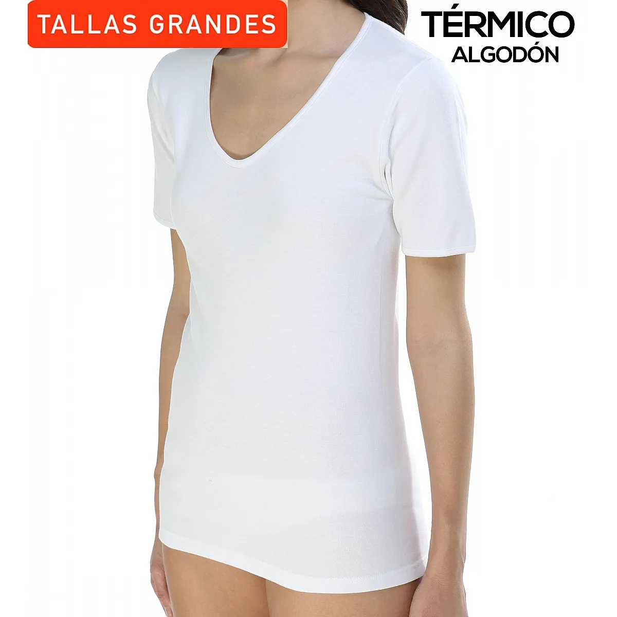 9815b 100% ANTIALLERGIC COTTON THERMAL NAPPED SHORT SLEEVE UNDERSHIRT