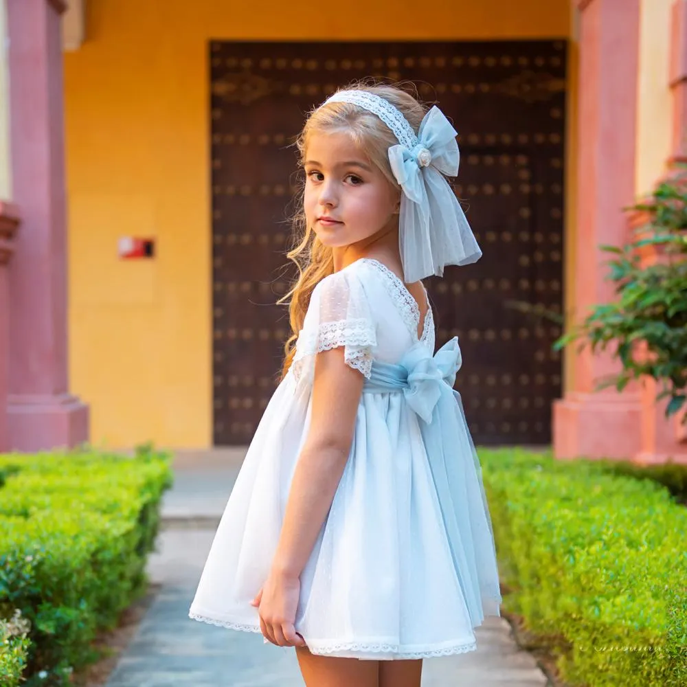 A Vestido niña ceremonia Denisa verde agua R180953