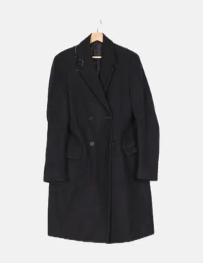 Allsaints Abrigo paño azul marino