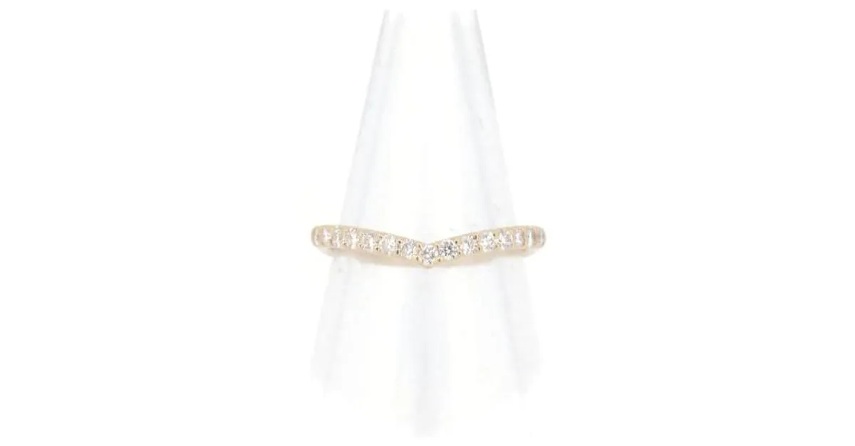 & Other Stories Anillo de diamante de segunda mano Vendome Aoyama 0.24CT K18YG 9 en excelente estado Dorado 