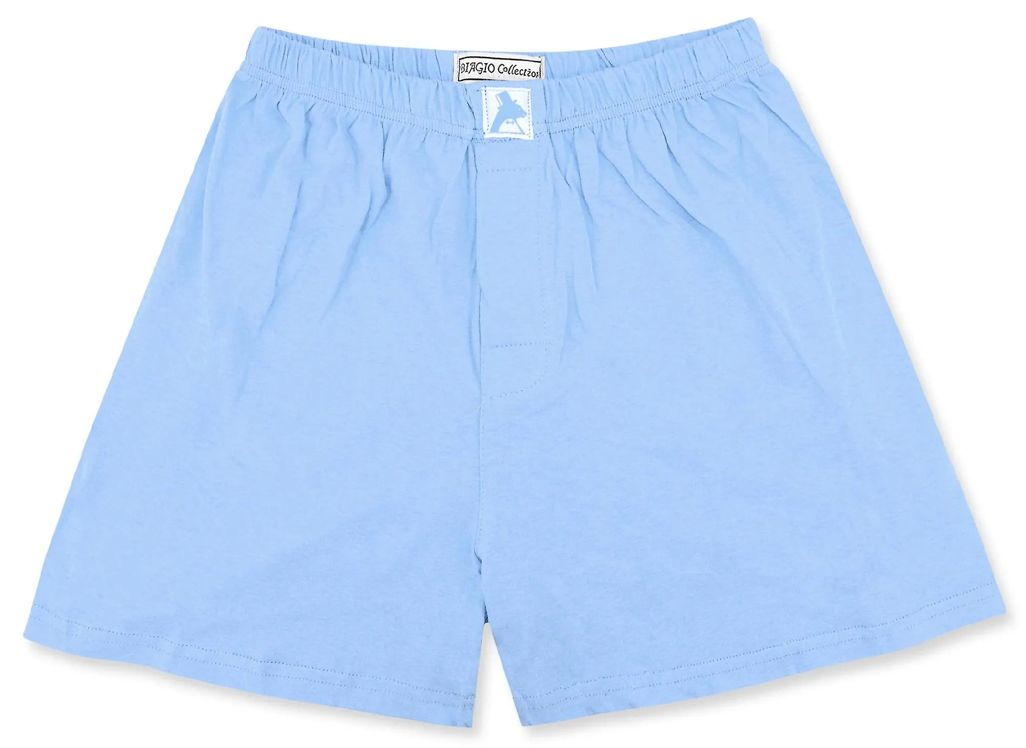 Biagio Men's Solid BOXER 100% Knit Cotton Shorts