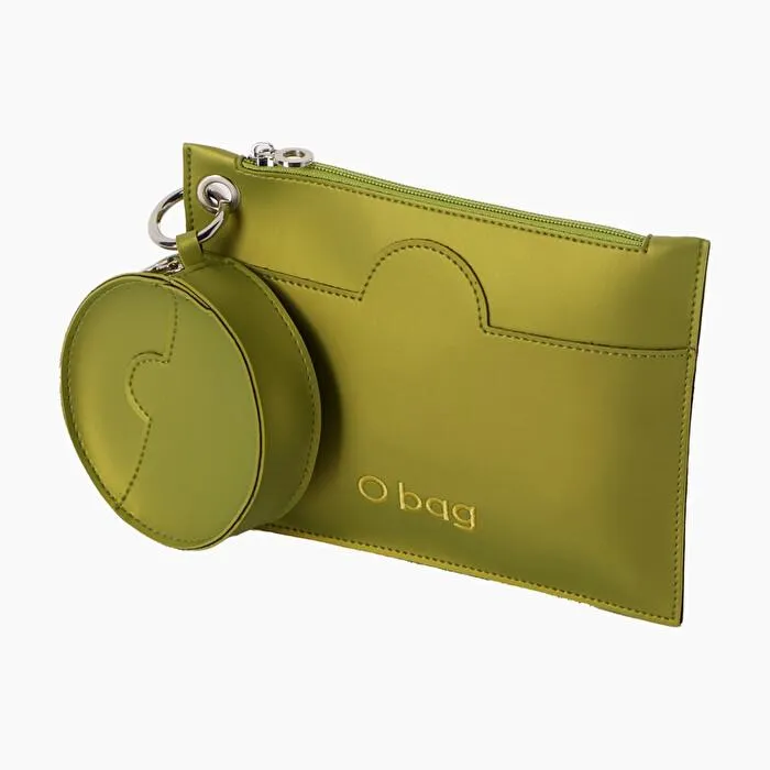 Bipochette de tejido de goma aguacate metal O tricky
