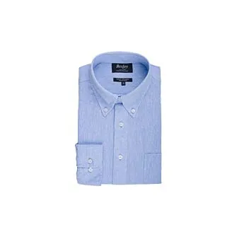 BLUE CHAMBRAY LONG SLEEVE COTTON LINEN SHIRT  COLTEN
