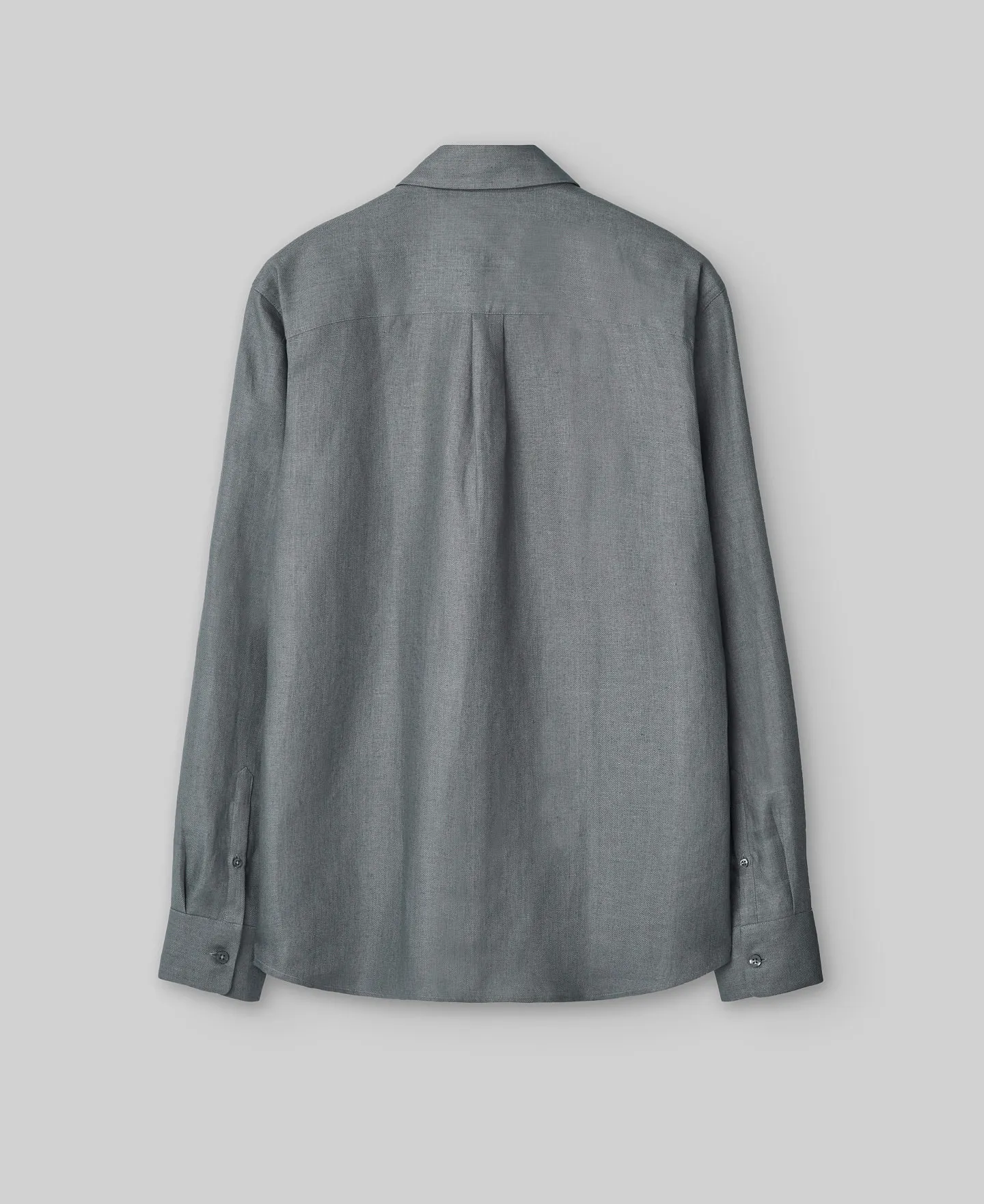 Blue linen shirt man
