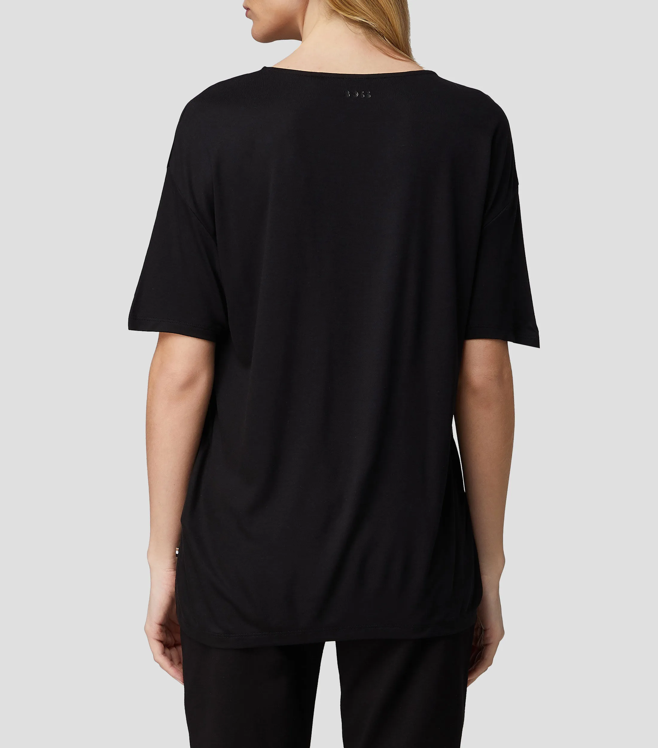 Boss Playera de punto mercerizado con parte delantera de seda elástica Mujer