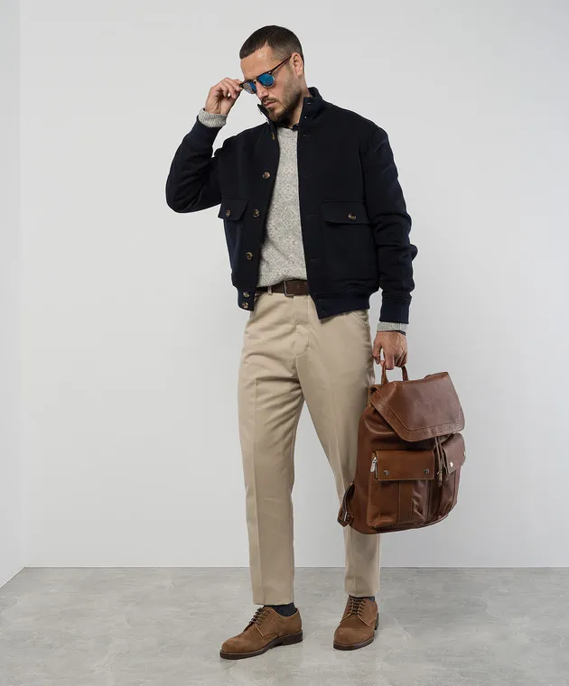 Brunello Cucinelli Blue shirt with silk