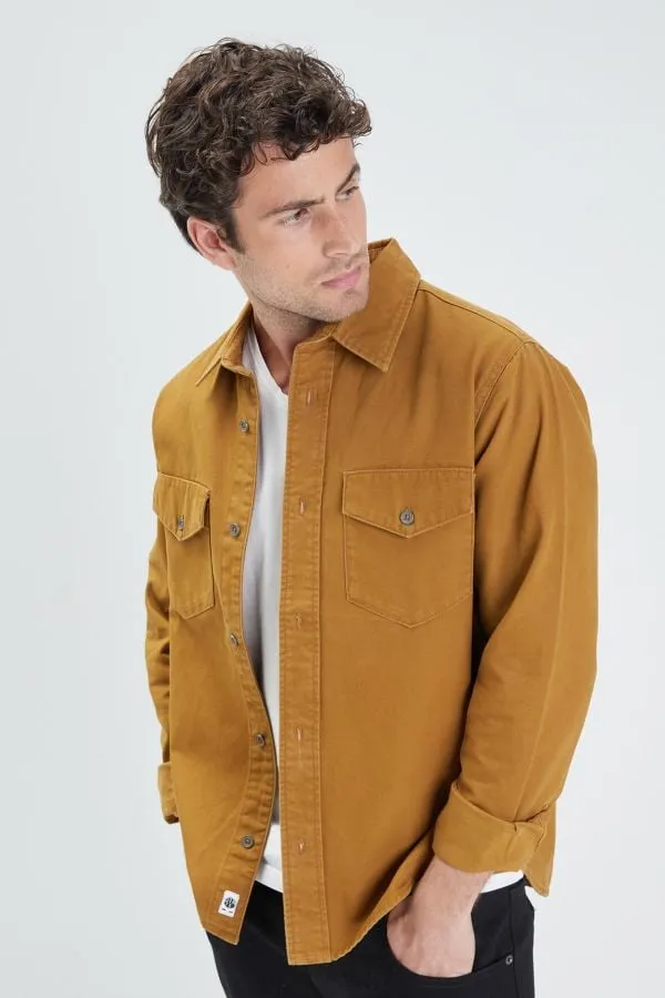 CAMISA HOMBRE DAYTONA FIRESTONE CANVAS COTTON CAMEL