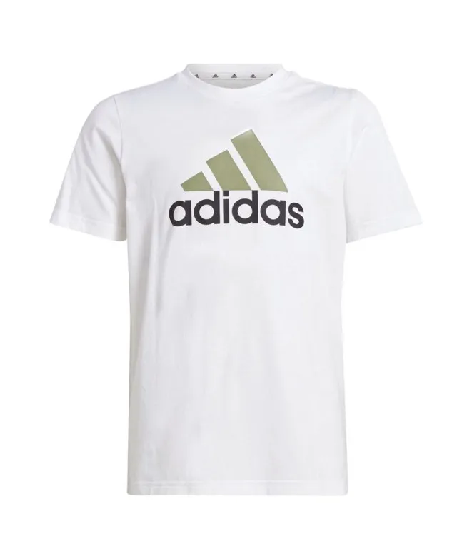 Camiseta adidas Essentials 2 Colored Big Logo Cotton Infantil Blanco