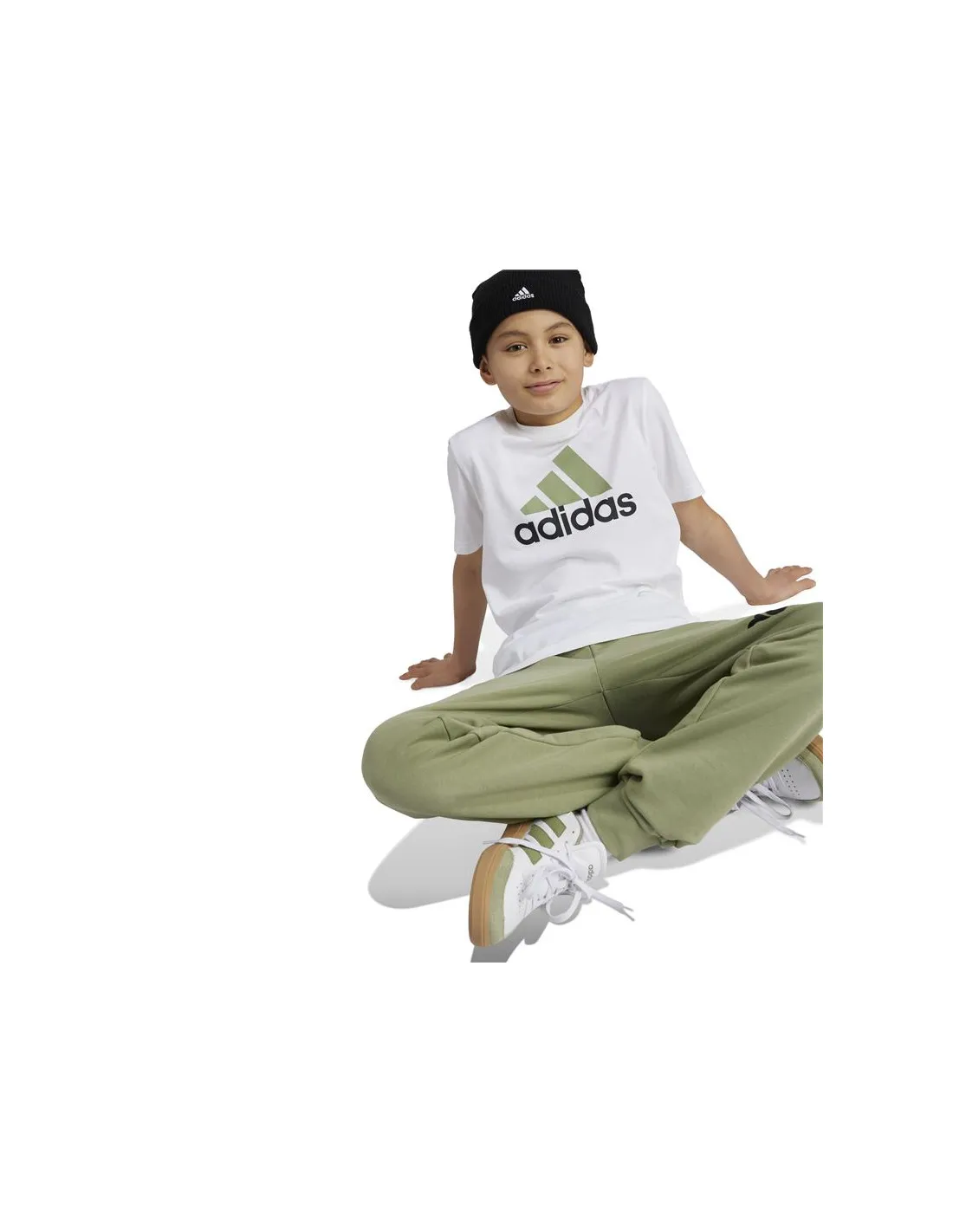 Camiseta adidas Essentials 2 Colored Big Logo Cotton Infantil Blanco
