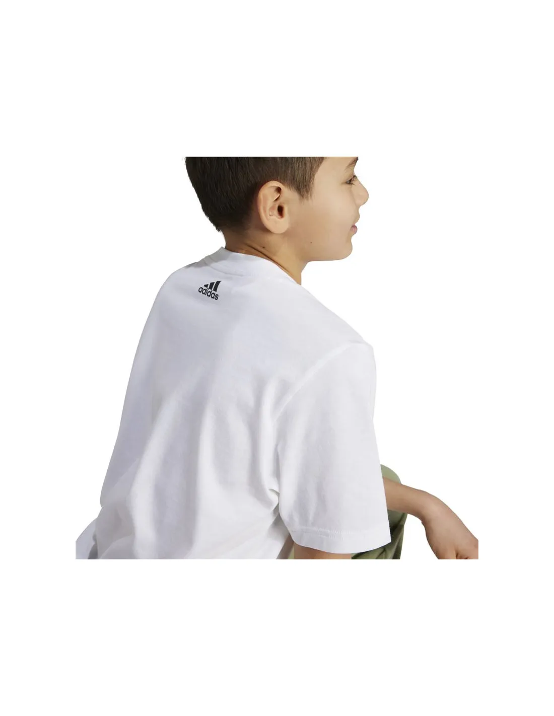 Camiseta adidas Essentials 2 Colored Big Logo Cotton Infantil Blanco
