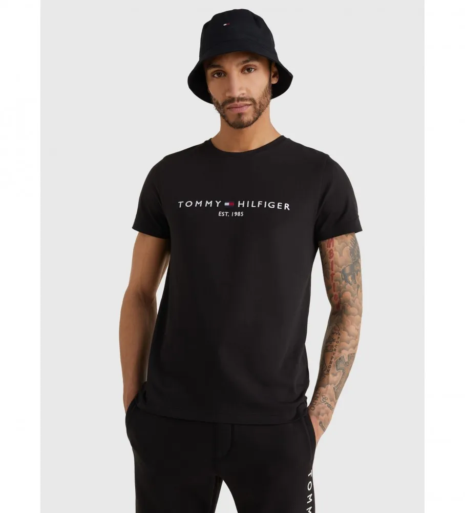 Camiseta Core Tommy Logo Tee 1985 negro
