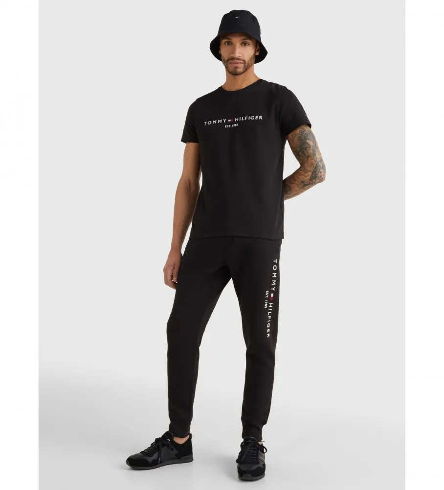 Camiseta Core Tommy Logo Tee 1985 negro