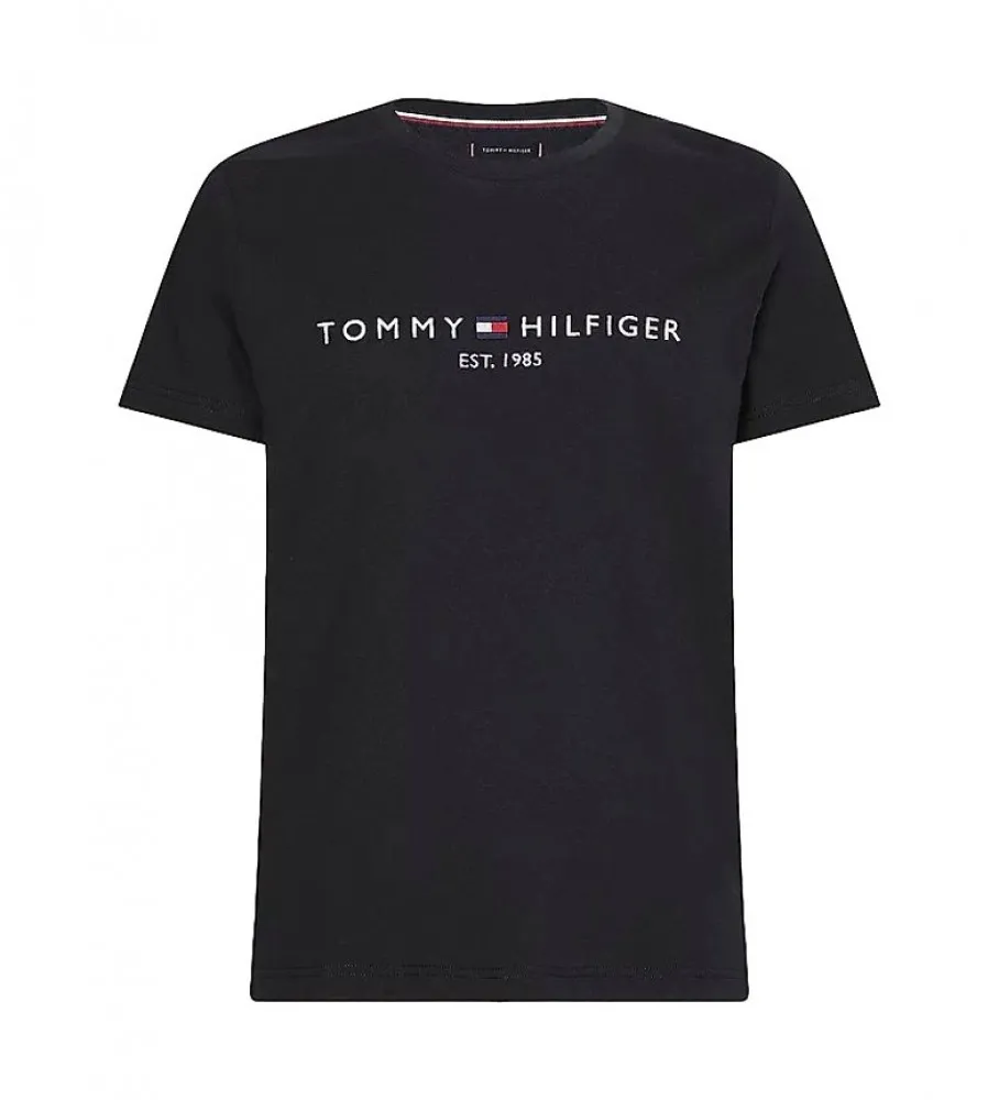 Camiseta Core Tommy Logo Tee 1985 negro