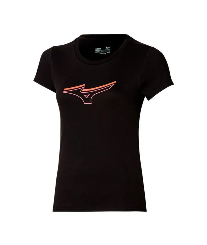 Camiseta De Running Mizuno Athletics Rb Mujer Negro