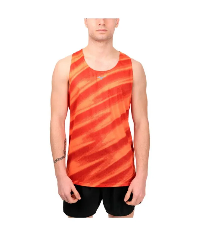 Camiseta de Running Mizuno Daf Graphic Naranja Hombre