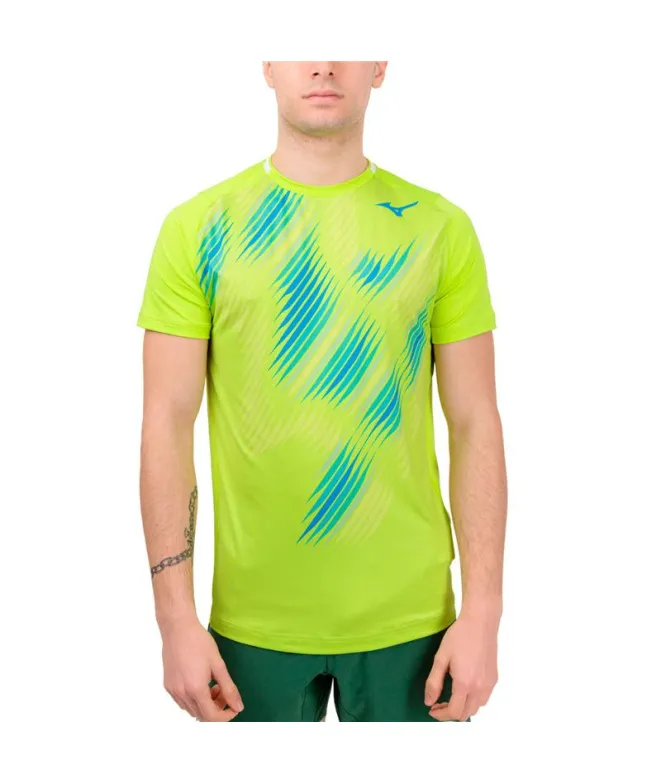 Camiseta de Tenis Mizuno Shadow Graphic Lima Hombre