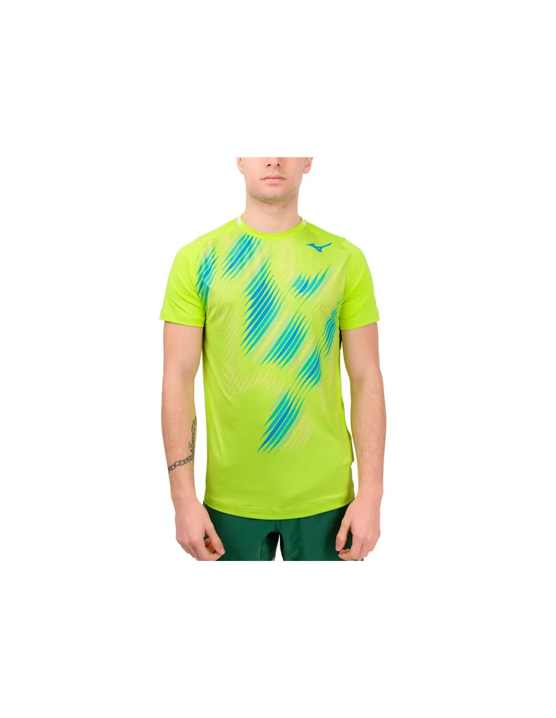 Camiseta de Tenis Mizuno Shadow Graphic Lima Hombre