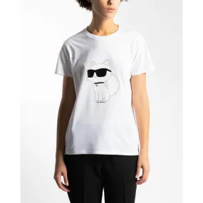 Camiseta Karl Lagerfeld Ikonik 2.0 Choupette Blanco