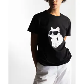 Camiseta Karl Lagerfeld Ikonik 2.0 Choupette Negro