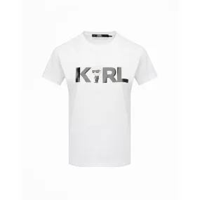 Camiseta Karl Lagerfeld Ikonik 2.0 Karl Logo Blanco
