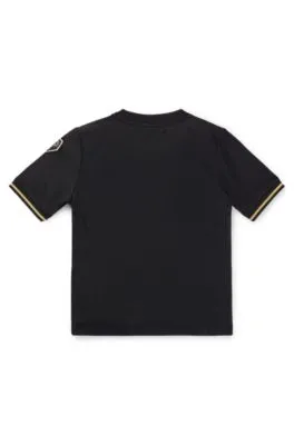 Camiseta para niños en tejido elástico con parches bordados