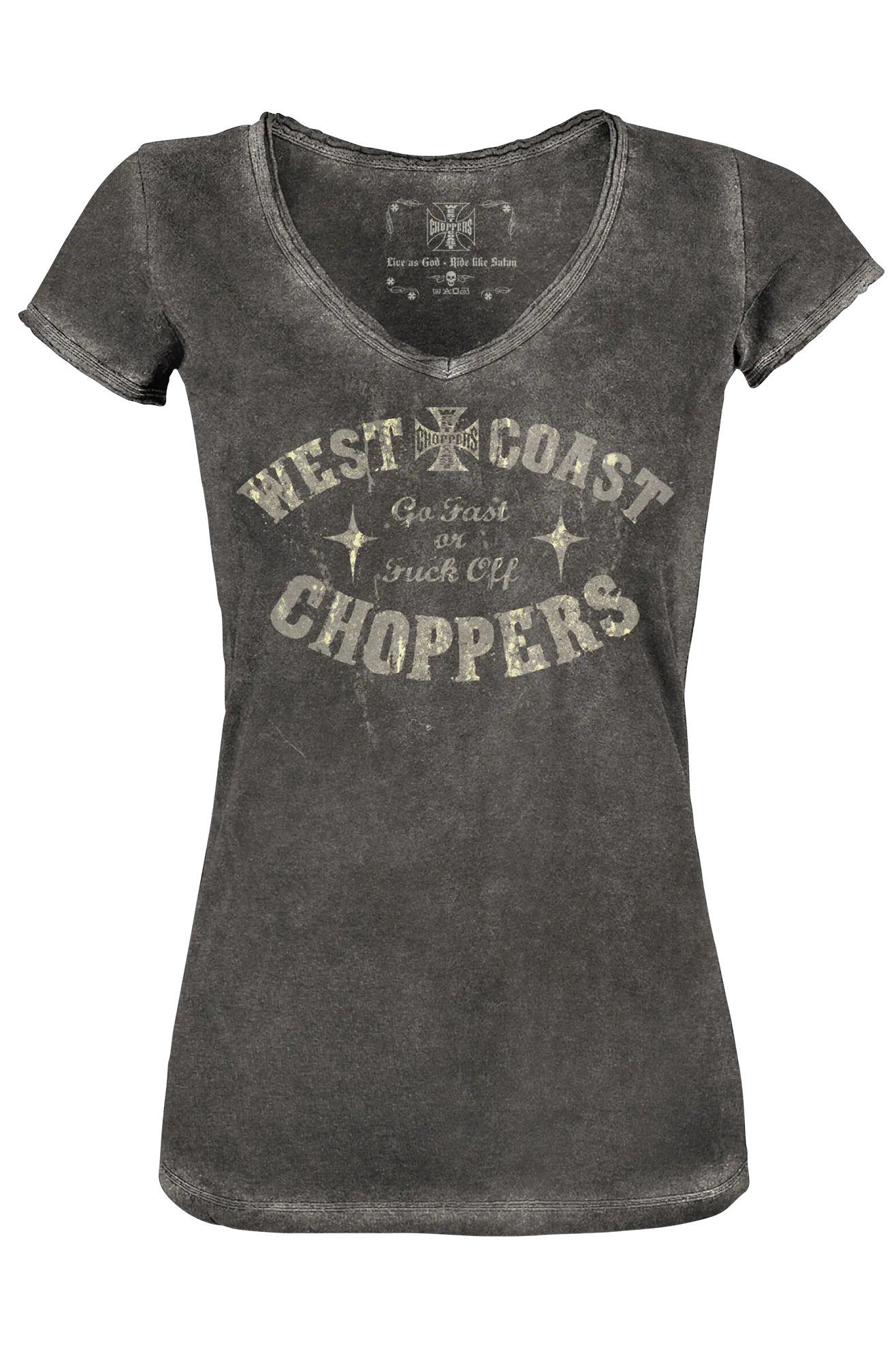 CamisetaMujer West Coast Choppers Go Fast Negra