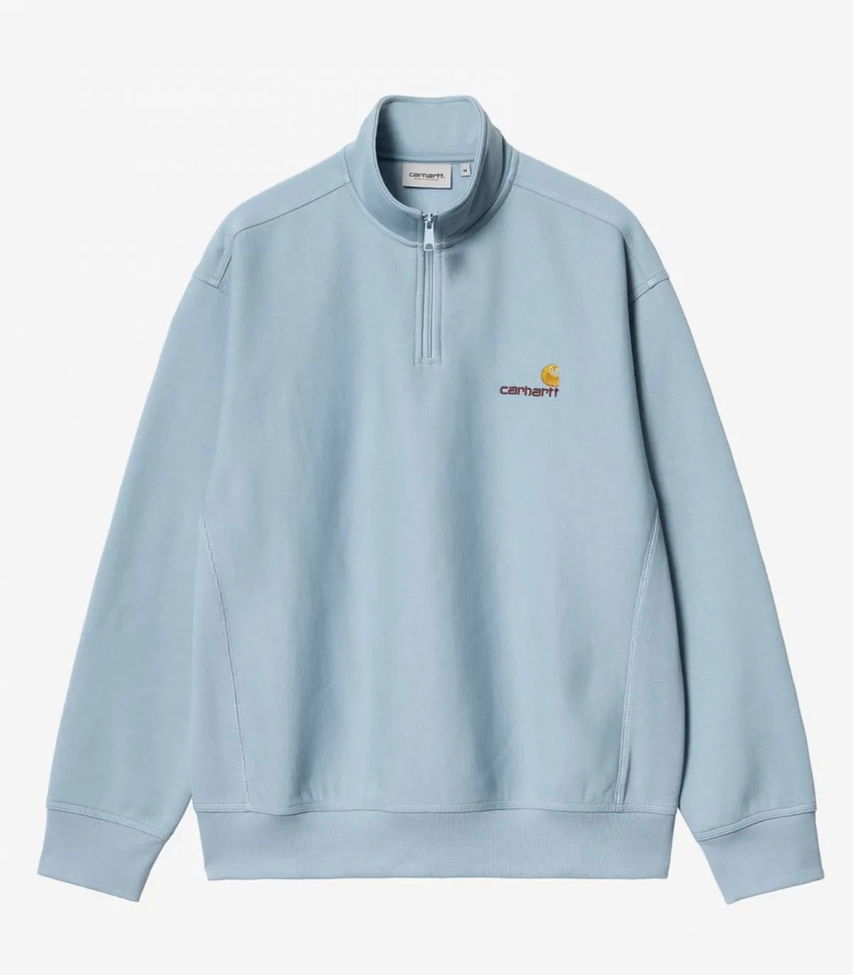 CARHARTT WIP SUDADERA PARA HOMBRE AZUL  HALF ZIP AMERICAN SCRIPT SWEAT