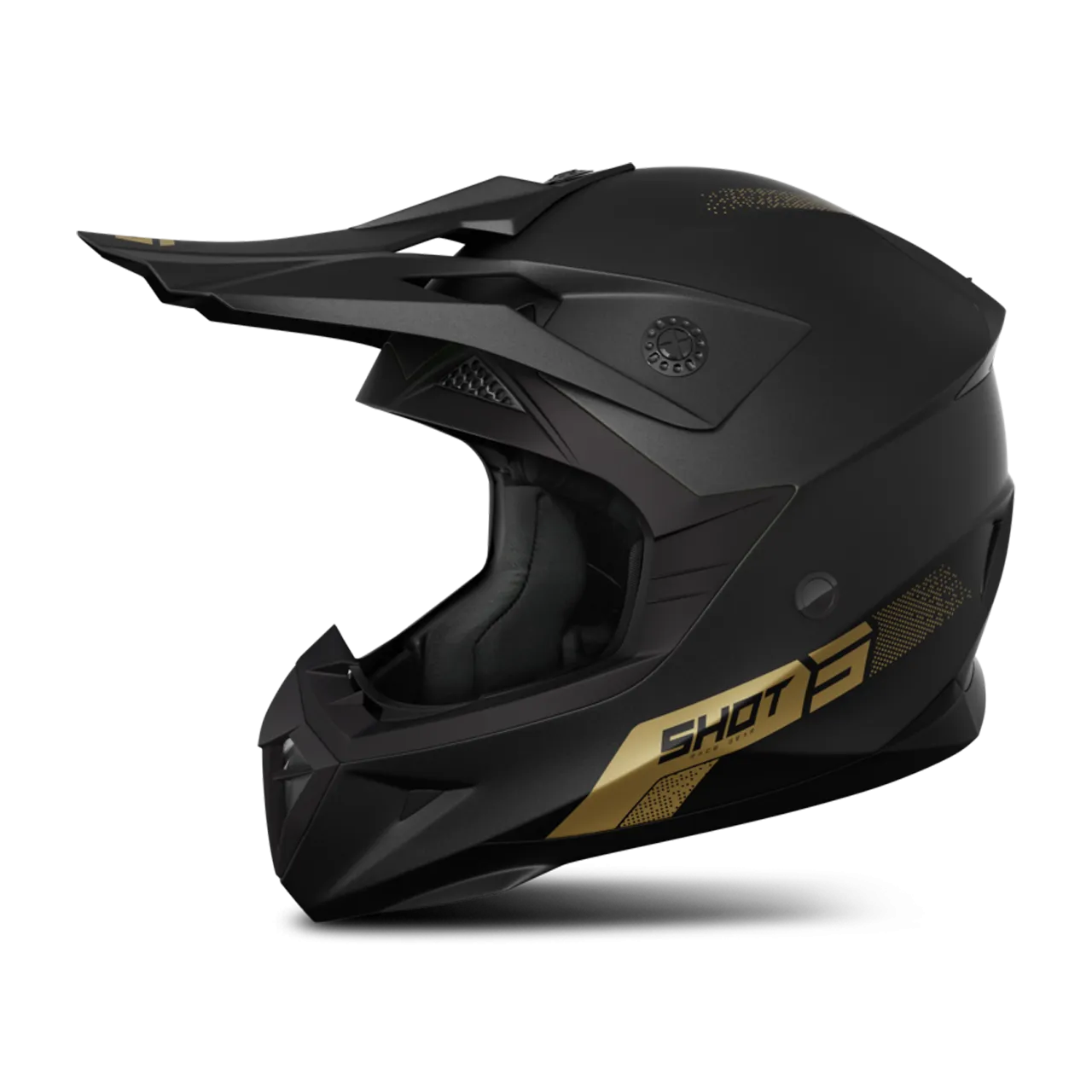 Casco de Cross Shot Pulse Element Dorado Mate