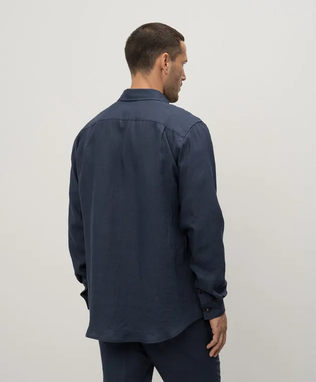Cashmere&Whiskey Blue linen shirt