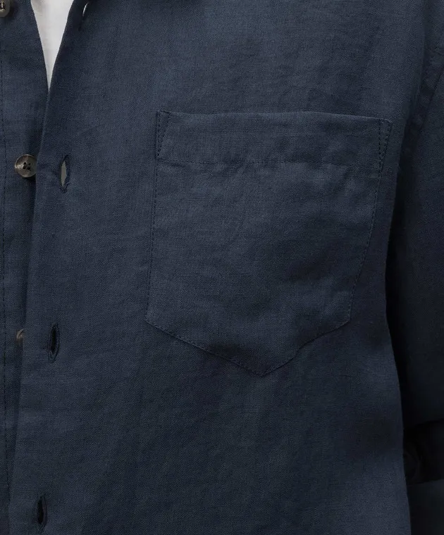 Cashmere&Whiskey Blue linen shirt
