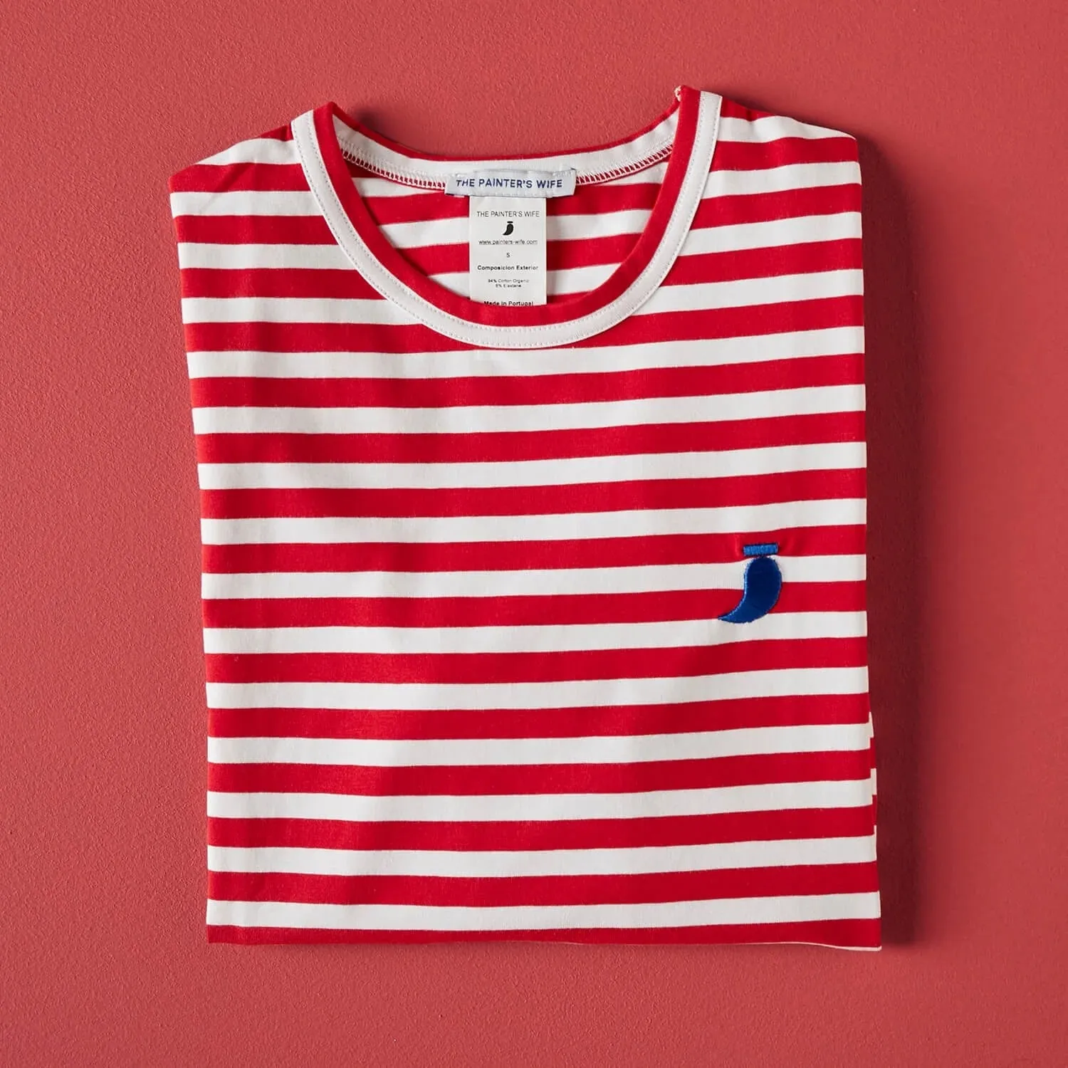 CHANTAL RED ORGANIC COTTON LONGSLEEVED HUMAN TSHIRT