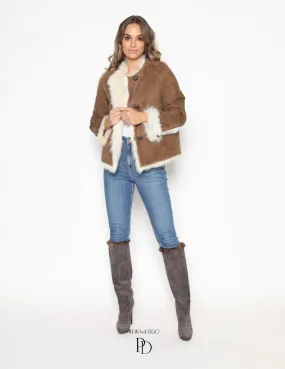Chaqueta Doble Faz Mujer sin Cuello – 23614