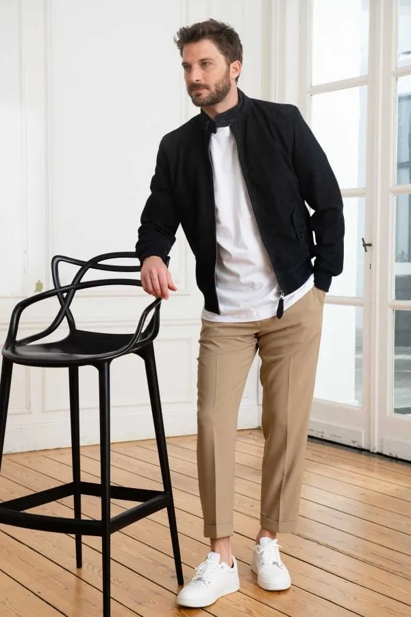 Chaqueta Hombre Schott Lcstewarts Navy