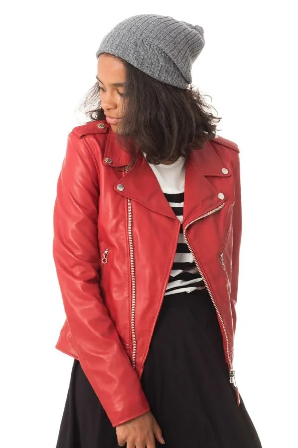 Chaqueta Mujeres Schott Lcw1601D Red