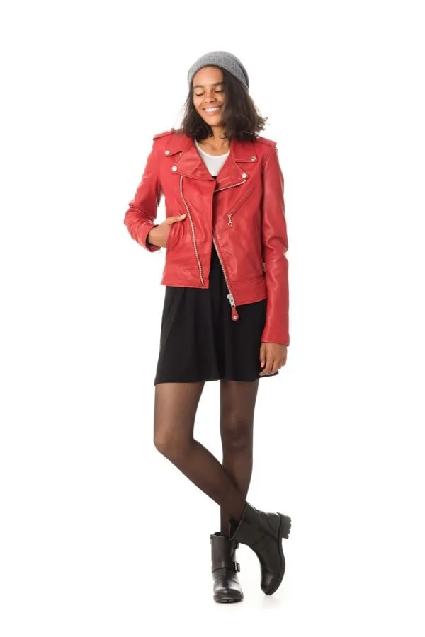 Chaqueta Mujeres Schott Lcw1601D Red