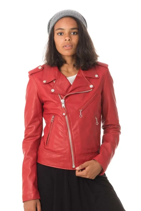 Chaqueta Mujeres Schott Lcw1601D Red