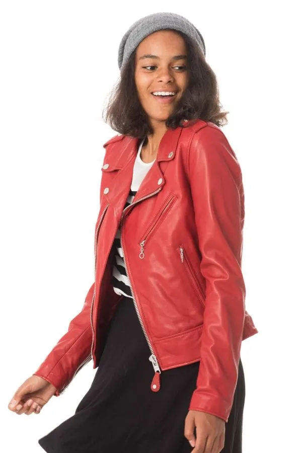 Chaqueta Mujeres Schott Lcw1601D Red