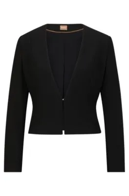 Chaquetilla slim fit en tejido elástico