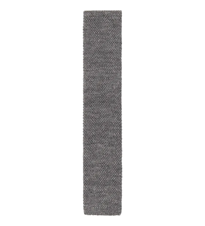 Corbata de seda Knit Marl gris