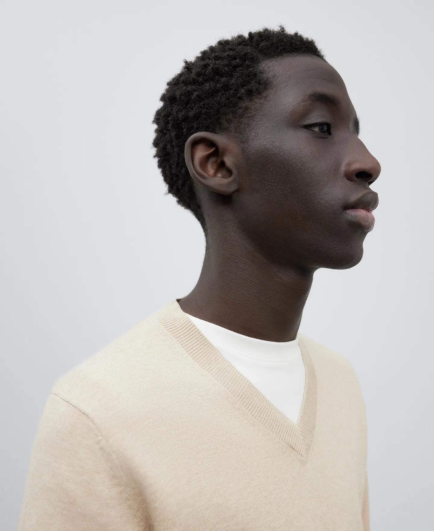 COTTON VNECK SWEATER MAN
