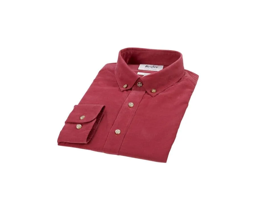 DARK CORAL CORDUROY SHIRT  WAYNE