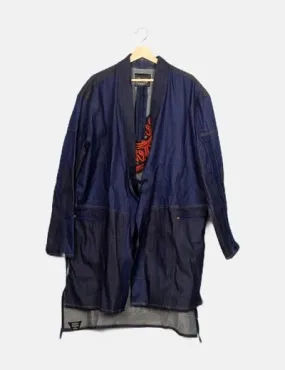 Denham Abrigo largo denim azul