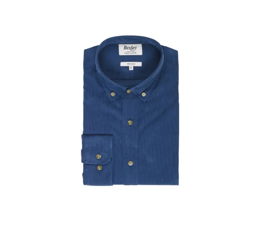 DENIM BLUE CORDUROY SHIRT  WAYNE