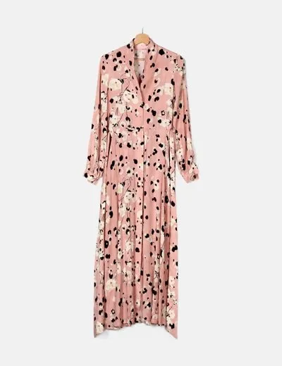 Dolores Promesas Vestido seda rosa floral