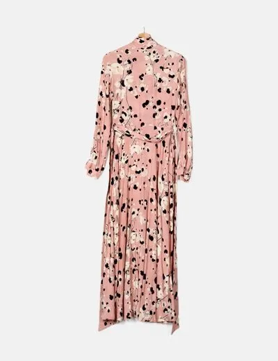 Dolores Promesas Vestido seda rosa floral