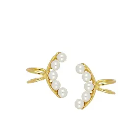 Ear Cuff 5 Perlas Oro