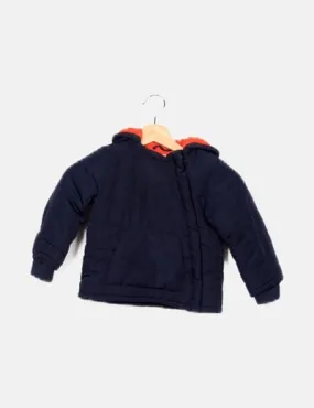 Essentiel Abrigo azul acolchado capucha