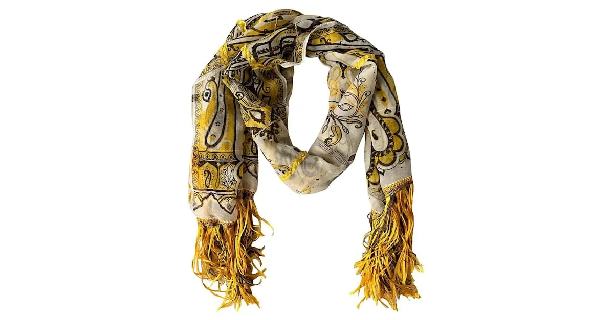 Etro Pañuelo de georgette de seda multicolor 