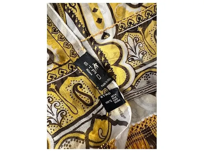 Etro Pañuelo de georgette de seda multicolor 