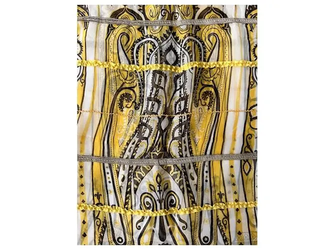 Etro Pañuelo de georgette de seda multicolor 
